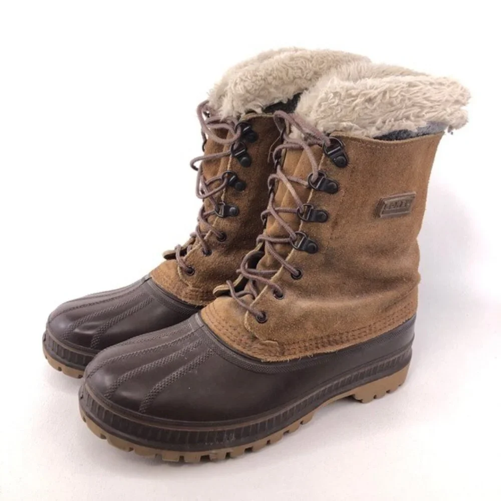 Sorel Brown Leather Waterproof Winter Boots 9